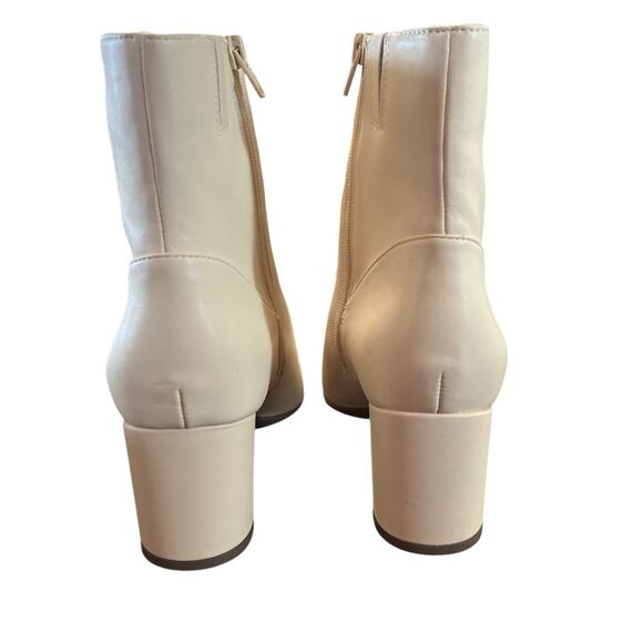 Naturalizer Wrenley Vanilla Smooth Square Toe  Ankle Booties NEW 9.5 - Picture 4 of 10